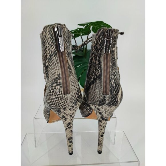 Women's Vince Camuto Fiona Open Toe Lace Up Front Beige Heeled Booties Size 7 - Picture 3 of 8